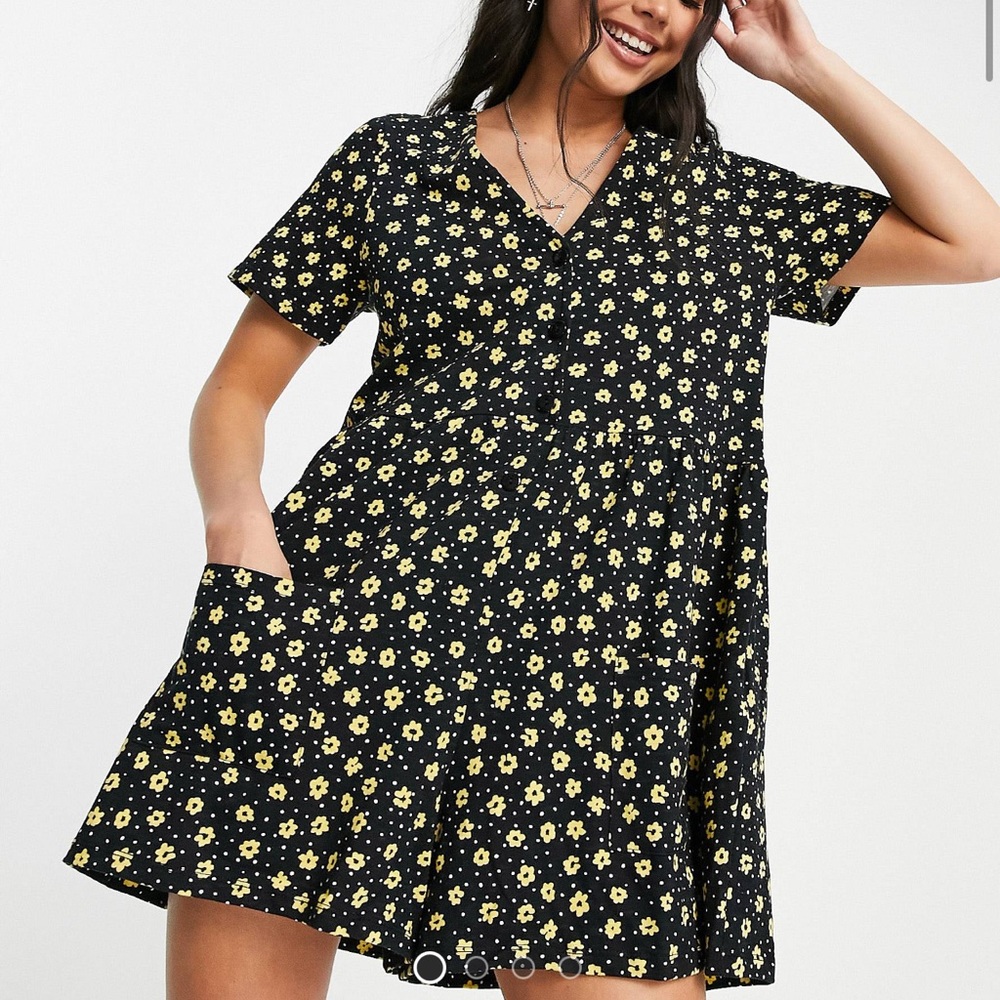 ASOS smock romper in Daisy print